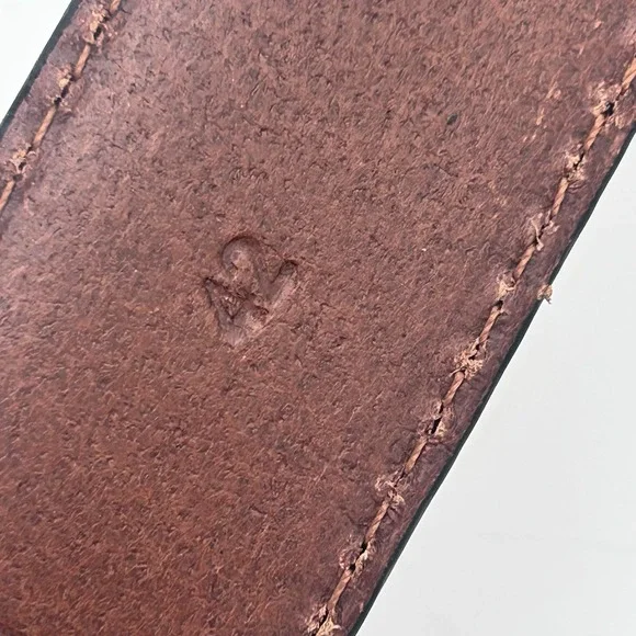 NEW Jos A Bank Dress Belt Mens Size 42 Brown Italian Leather Brass Buckle - Picture 7 of 7